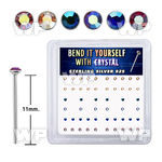 nyrdxabm box w silver bend it nose studs w 1.5mm round ab crystal