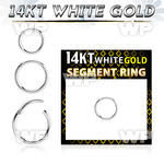o3wixey 14kt white gold hinged segment clicker 16g