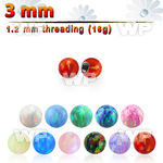 opi3 3mm synthetic opal ball with 16g (1.2mm) threading