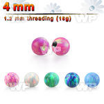 opi4s 4mm synthetic opal ball with 16g (1.2mm) threading