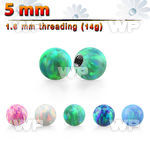 opi5 5mm synthetic opal ball with 14g (1.6mm) threading