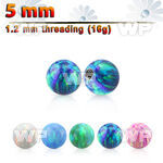 opi5s 5mm synthetic opal ball with 16g (1.2mm) threading