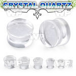 pgsii crystal quartz double flare stone plug