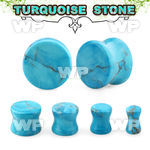 pgsq turquoise stone double flared plug