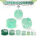 pgsqq green fluorite double flare stone plug