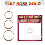 r14end solid 14kt rose gold endless nose hoop