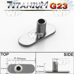 r37e solid g23 titanium base part for dermal anchor surface belly piercing