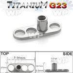 r37k solid g23 titanium base part for dermal anchor surface belly piercing