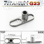 r37z solid g23 titanium base part for dermal anchor surface belly piercing