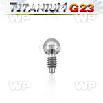 r74k 2mm ball shaped g23 titanium dermal top for internally belly piercing