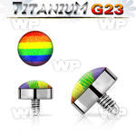 r7bie0 implant grade titanium g23 dermal top rainbow logo base plate