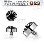 r7biez 4mm g23 titanium dermal anchor top spider web logo for belly piercing