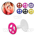 rai3e0 bio flex tragus piercing 1 2mm silver 925 peace sign col tragus piercing