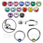 rccr3 steel ball closure ring w a 3mm rounded disk w crystal
