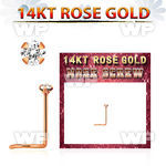 rsczc1 14kt rose gold nose screw w a 1.5mm round prong set cz
