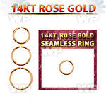 rsel18 solid 14kt rose gold seamless ring, 18g (1mm)