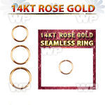 rsel20 solid 14kt rose gold seamless ring, 20g (0.8mm)