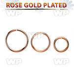 rssel18 rose gold plasted 925 silver seamless ring (1mm)