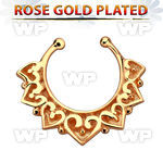 rssepd11 rose gold silver fake septum ring w a extra wide indian 
