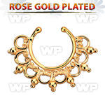 rssepd12 rose gold silver fake septum ring w wide vintage indian 