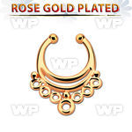 rssepd1 rose gold silver fake septum clicker in an indian 