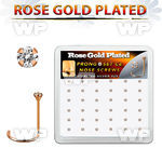 rswz12xc box w rose gold plated silver nose screw w set 1.25mm cz