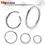 segh18 high polished 316l steel hinged segment ring, 18g (1mm)