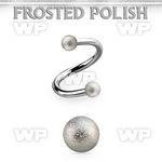 spefo3 surgical steel spiralw 2 3mm frosted steel balls