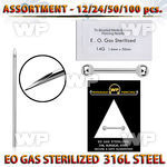 sset08 professional piercing kit steel nipple barbell needles