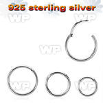 sterling silver hinged segment ring, 18g (1.0mm)