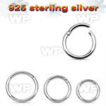 sterling silver hinged segment ring 16g