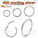 sterling silver hinged segment ring, 18g (1.0mm)