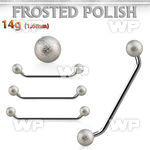 subbfo5 steel industrial surface barbell 5mm frosted steel balls