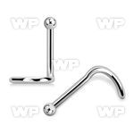 surgical steel nose screw, 20g w 2mm ball shaped top