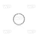 surgical steel seamless ring w a twisted wire design 18g