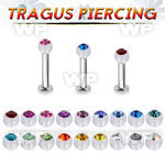 tlbajb3 316l steel tragus labret 16g w a 3mm bio flex jewel ball