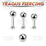 tlbb5s 316l steel tragus labret 16g w a 5mm ball 