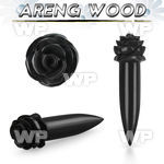 tparfl areng wood taper with a hand carved rose shaped top