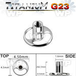 tsa6 titanium g23 dermal anchor base circular shape w 2 holes