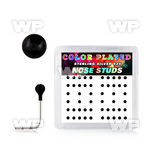 u3244fk box w silver 925 l shaped nose studs 2mm black plated bal nose piercing
