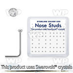 u396f3o 925 silver nose pins swarovski