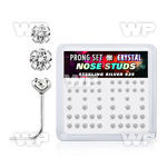 u3m4j6 box w silver 925 l shaped nose studs round 1 5 2mm pron nose piercing