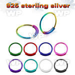 u3pk4b color plated silver 925 endless nose ring an outer diam nose piercing