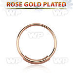u3pka3 silver 925 endless nose ring real rose gold plated 0 6mm nose piercing