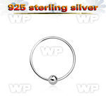 u3pl silver 925 nose ring ball an outer diameter of 12mm nose piercing