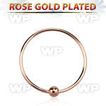 u3pla3 silver 925 nose ring ball rose gold plated 22g 0 6mm nose piercing