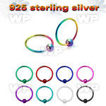 u3ps4b color plated silver 925 nose ring ball an outer diame nose piercing