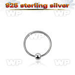 u3ps silver 925 nose ring ball 0 6mm an outer diameter of nose piercing