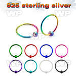 u3py4b color plated silver 925 nose ring ball an outer diame nose piercing