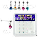u41jey box w silver 925 nose bone ball shaped top 1 5mm dangl nose piercing